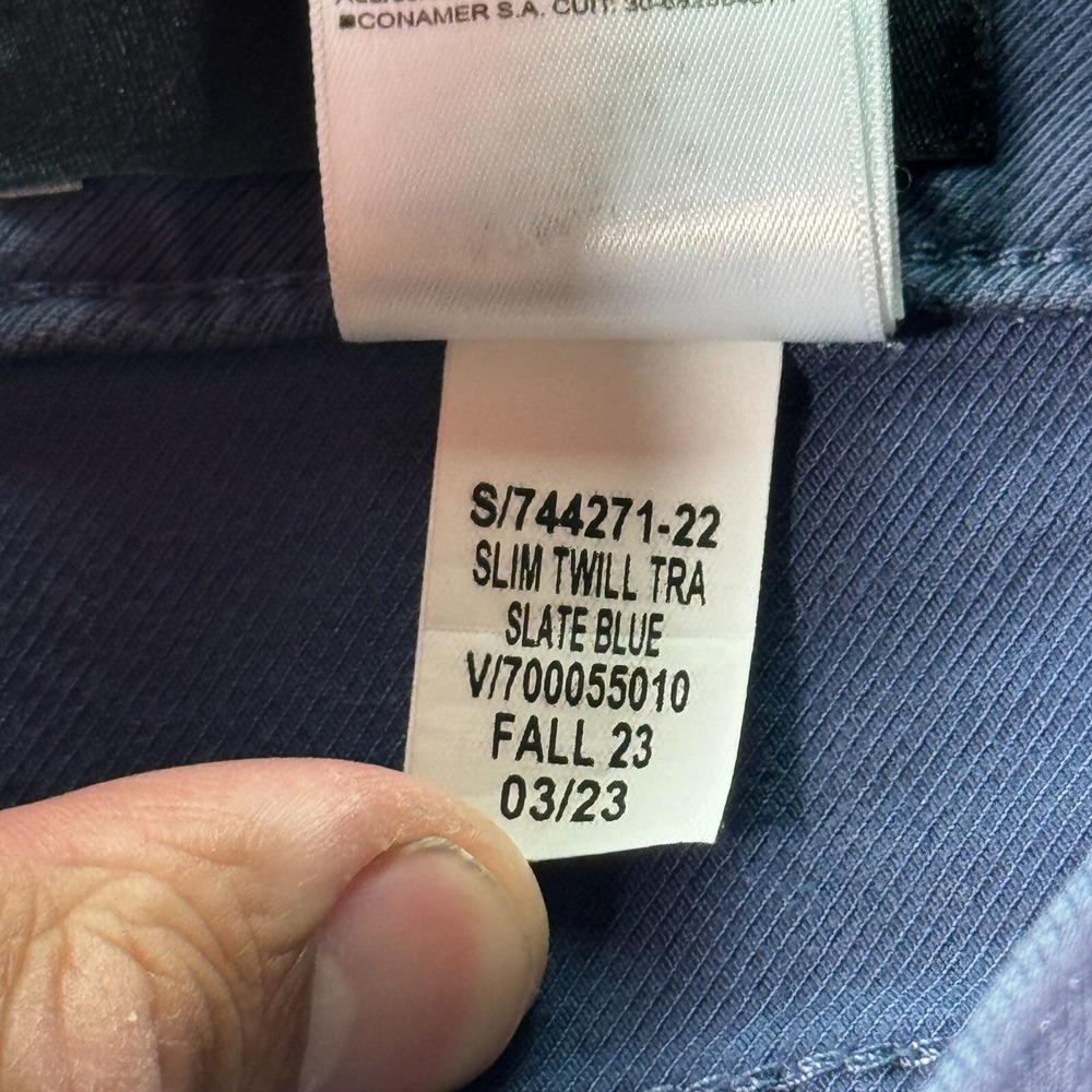 Banana Republic The Traveler Chino Pants Men 35x32 Slate Blue Slim Twill Classic - Picture 14 of 16